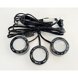 Under Counter Puck Light 120V 4W LED Plug-in (Set of 3 Lights) Black