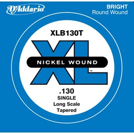 D'Addario .130 Long Scale Nickel Wound Tapered Single String for Bass Guitar