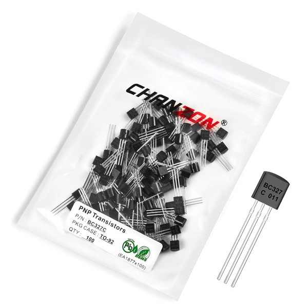 Chanzon BC327C TO-92 PNP BJT Power Bipolar Junction Transistor (Pack