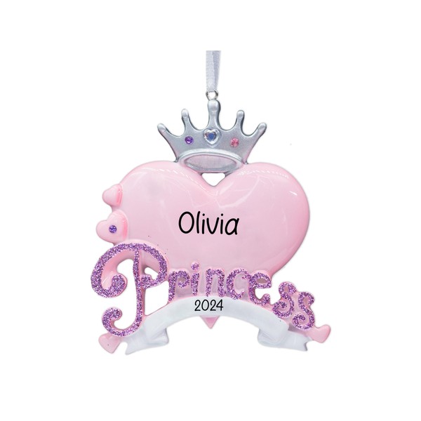 UniqXmas Personalized Princess Christmas Ornament 2024 - Free Customization |