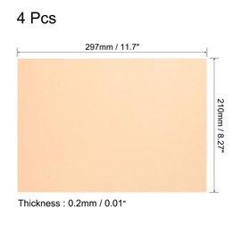 QUARKZMAN Pack of 4 A4 Gel Light Lighting Filter Overlay Transparent Colour Correction Plastic Vinyl PVC Films Photography Television Fluorescent Orange 0.2 mm