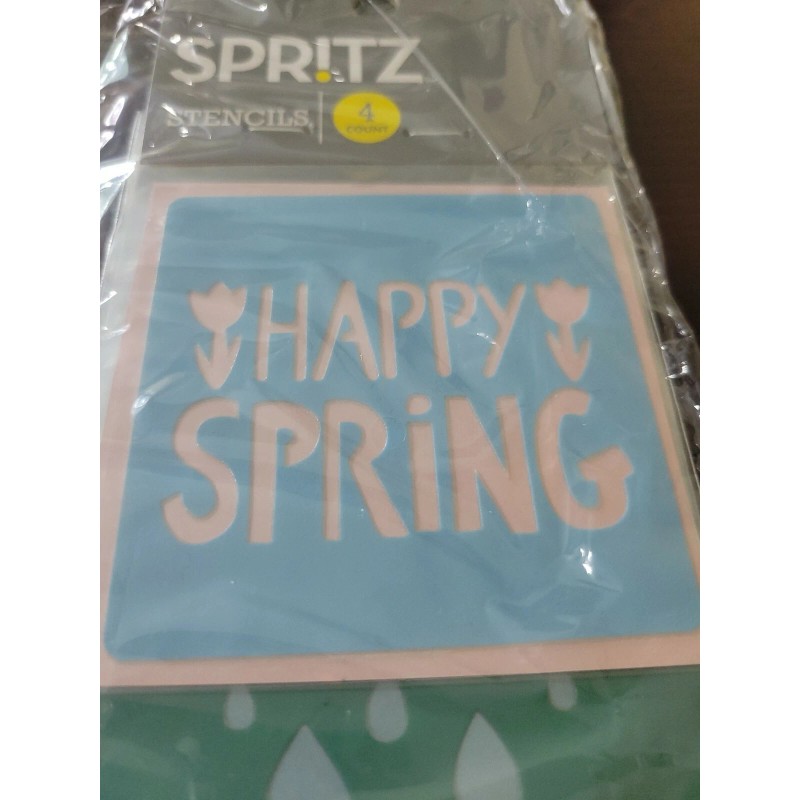 Spritz Spring Stencil set of 4 Lot of 3 packs
