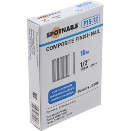 Spotnails F15-12 15GA 1/2" Leg Composite Finish Nails 2000 Count