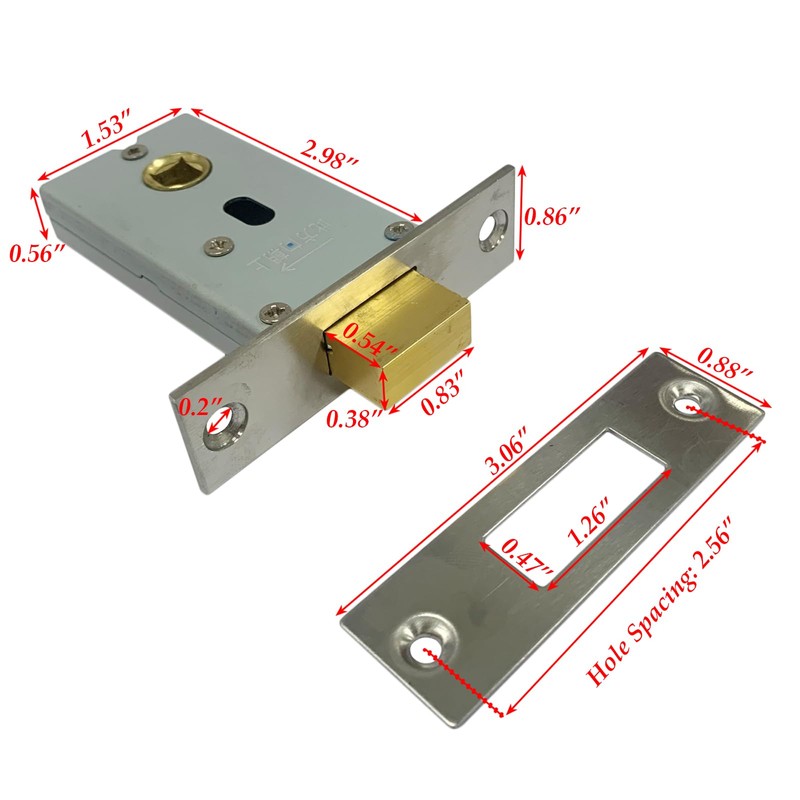 FarBoat 1 Set Recessed Flush Lock for Cabinet 201 Stainless