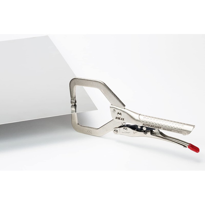 SK11 Auto-Adjust C-Type Locking Pliers, Maximum Opening: 2.4 inches (60