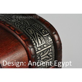 KakapopoTCG Elven Chest (Ancient Egypt) Lockable Wood Deck and Counter Box Trading Cards MTG Magic FaB TCG YGO PTCG EDH Commander Box Dice Box DnD Spell Card Box