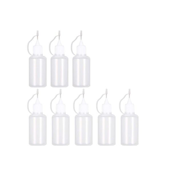Ultnice - Needle Tip Glue Bottle Quilling Tool DIY Precision Bottle (White) 10pcs 30ml
