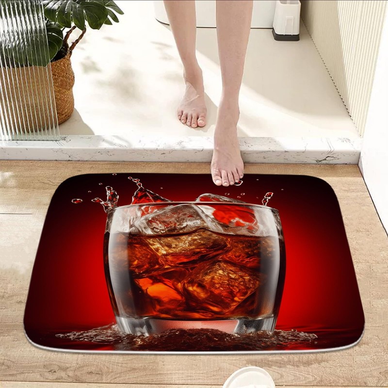 Cold Coke Bath Rug Summer Fashion Drink Print Shower Mat