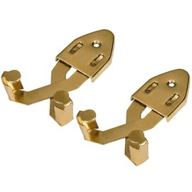 Mythrojan Metal Single Sword Vertical Wall Mount Universal Sword Holder Wall Display - Brass Plating in Set of 2