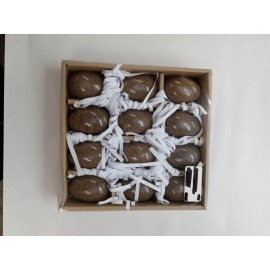 Creative Co-Op Inc Set Of 12 Brown Stoneware Glazed Eggs