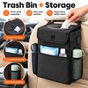 Collapsible Car Trash Can with Lid, Leak-Resistant Oxford Cloth Garbage