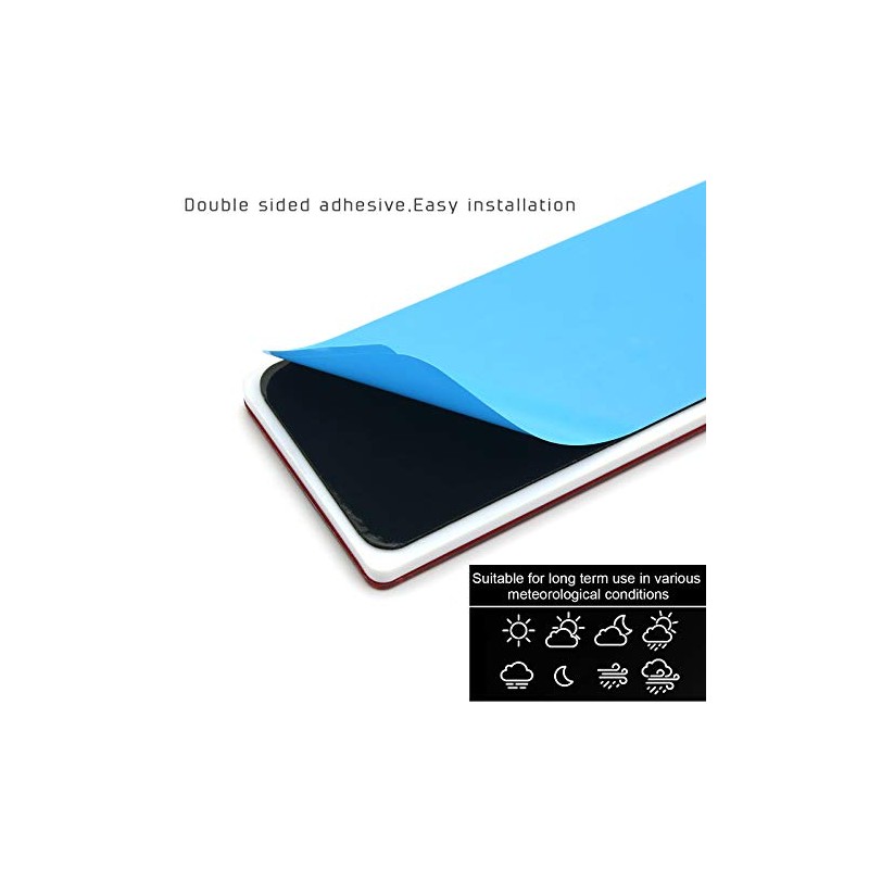 MFC PRO 6" Rectangular Stick-on/Screw Mount Reflectors (Kit 5/White+Yellow+Red)