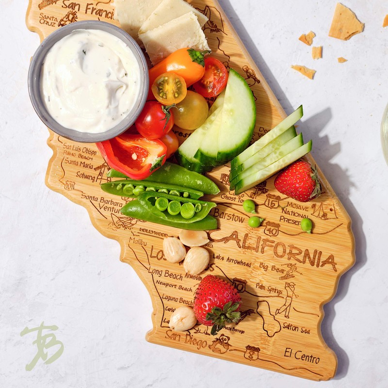 Totally Bamboo California State Destination Bamboo Serving and Cutting Board