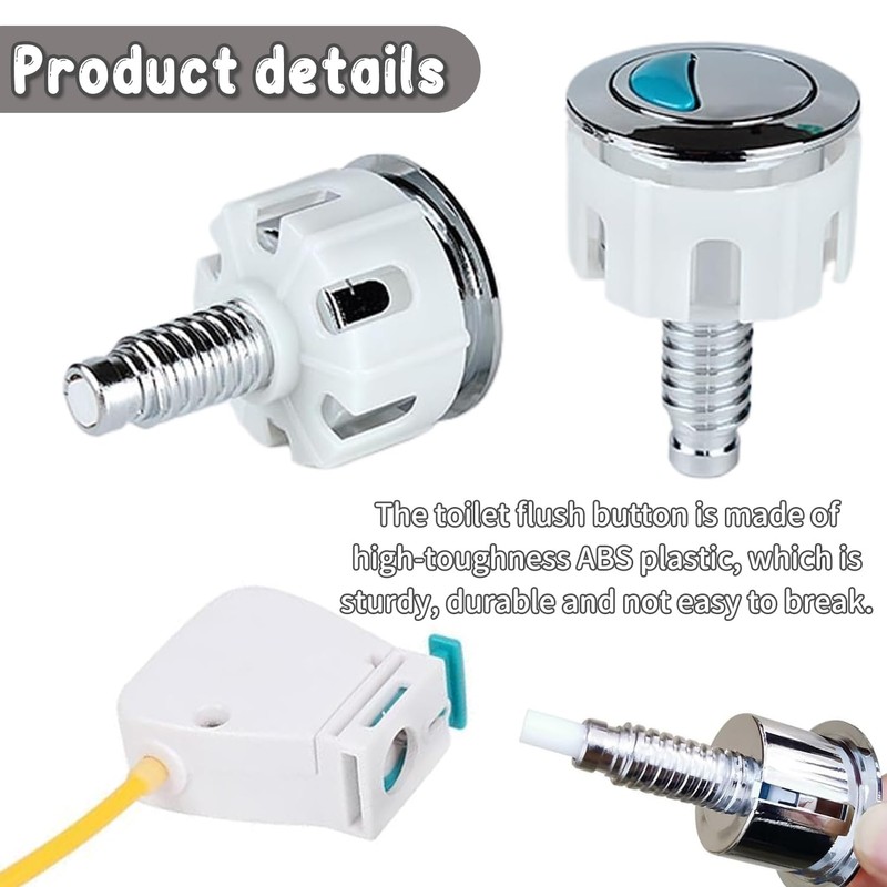 2pcs Toilet Flush Button – Round Head Push Button for