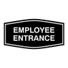 Fancy Employee Entrance Sign (Black) - Medium