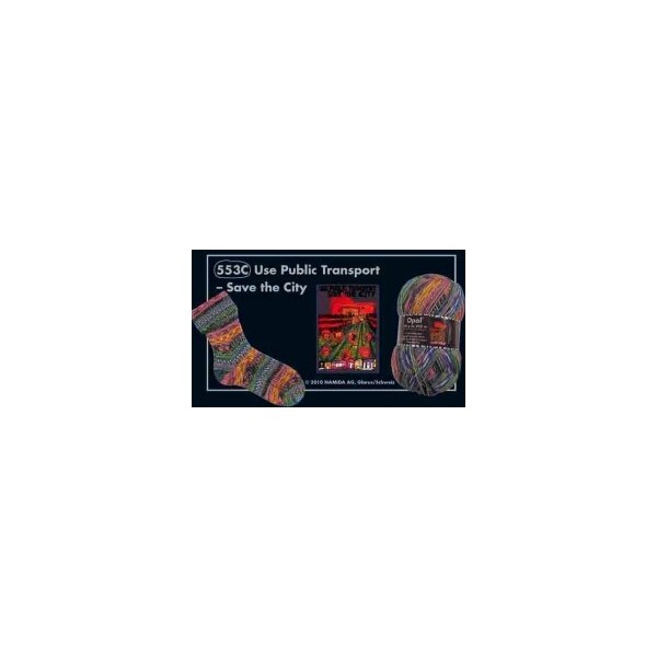 Sock Wool 100 g Opal Hundertwasser III Public Transport-Use-Save the