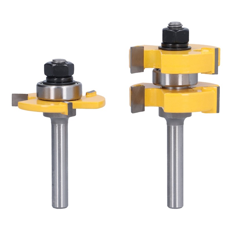 Tongue Groove Router Bit Set Adjustable T Shape 3 Teeth