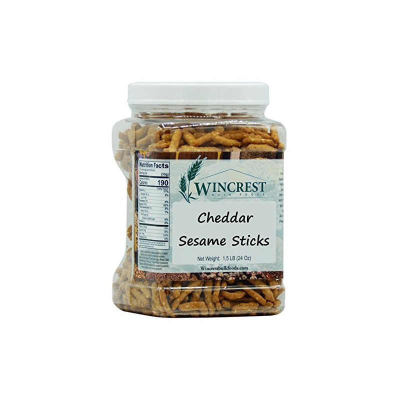 Cheddar Sesame Sticks - 1.5 Lb (24 Oz) Tub