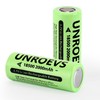 UNROEVS 2 Packs 18500 Rechargeable Battery with Flat Top,3.7V 2000mAh