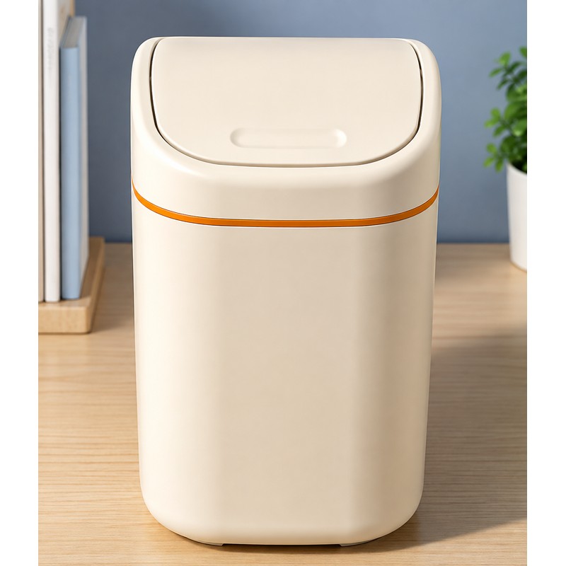 Mini Desktop Trash Can with Cover – Compact Waste Bin