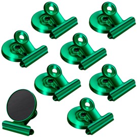 8 Pack Refrigerator Magnets Fridge Magnets Magnetic Clips Perfect for Refrigerator Whiteboard Magnets Photo Displays Home School Use Heavy Duty Magnetic Clips (Green)
