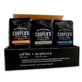 Espresso Box Set, Coffee Ground For Espresso, Sampler Gift Set Featuring Brazilian, Kenyan, & Ethiopian Coffee Beans, Light, Medium & Dark Roast Ground Coffee, 8 oz Bags, 24 oz Total