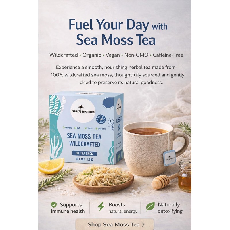Sea Moss Tea, Pure Wildcrafted Organic Sea Moss Tea 92