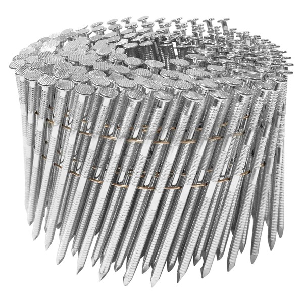 meite 3-Inch Coil Siding Nails Ring Shank Electro-Galvanized Coil Nails