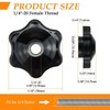 Aifeier ET 4 Pcs 1/4"-20 Inch Knob Black Nylon Screw-On