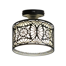 Facon 8-1/2'' LED RV Pendant Dining Table Light with Switch, Decorative Fabric RV Dinette Light Fixture, 12V DC Interior Light for RV Motorhome Camper Trailer, 4000K Cool White