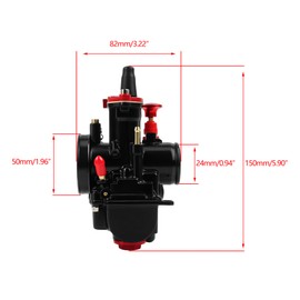 ABCERRS PWK Carburetor 24mm Engine Carb Compatible with 90cc-125cc Engine Dirt Bike Motocross Motorcycle Scooter ATV Quad