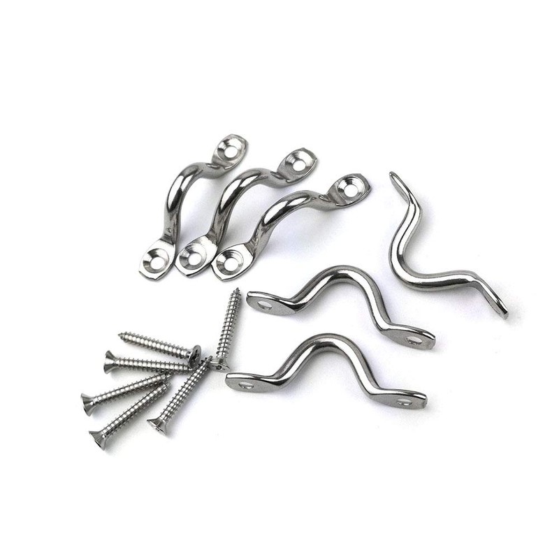 Hamineler 22Pcs M5 316 Stainless Steel Eye Straps Ceiling Wall