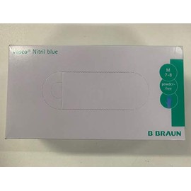 B Braun Vasco Nitrile Gloves, 150 Nitrile Gloves, Size M, Blue