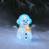 Lights4fun Outdoor Christmas Figure Light Up LED Acrylic Snowman Plug