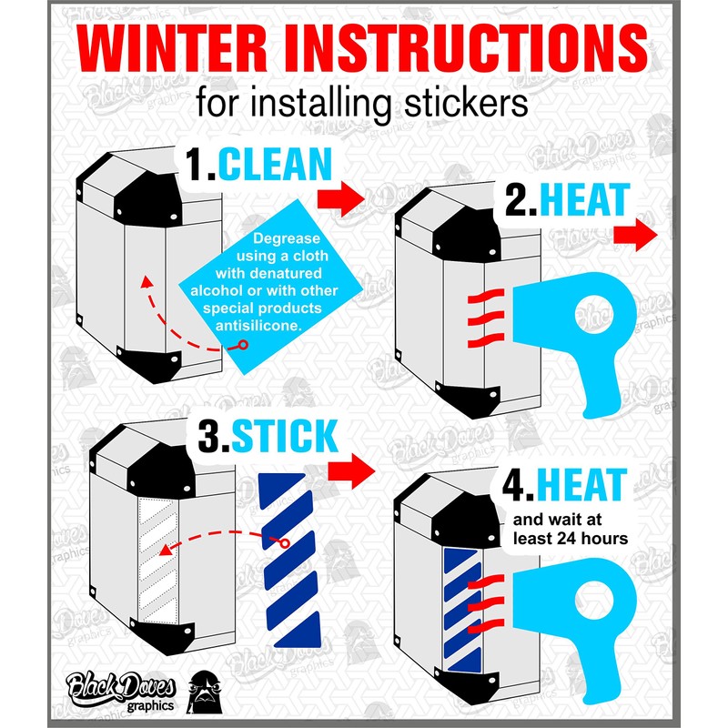 2pcs Reflective STICKERS for Touratech Motorcycle Aluminium Panniers (Red 030)