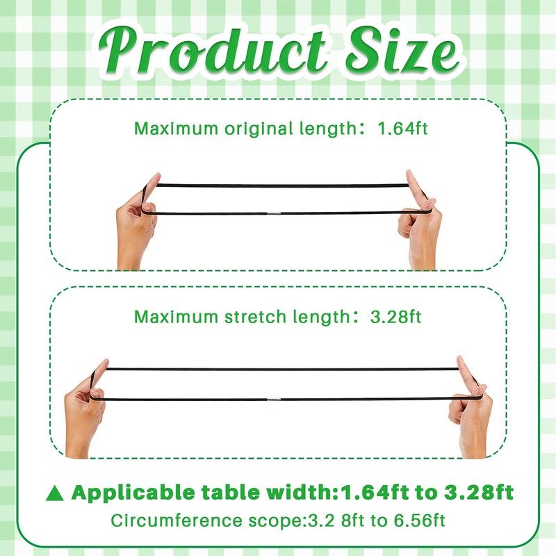 Riakrum Table Bungees Tablecloth Strap Band Tablecloth Bungee Cord to