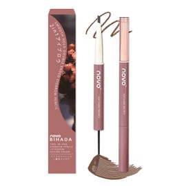 BIHADA Eyebrow Pencil, Eyebrow Dyed, Eyebrow 2 in 1, 3D Wild Eyebrow, Beginners, Double-Headed Eyebrow, Ultra Fine Point, Includes Brush, Hard to Fall Off Eyebrow (02 Dark Brown)