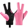 FITFIV Billiards Glove Professional 3-Finger Pool Glove for Left Hand,