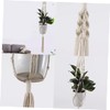 FUNOMOCYA Flowerpot String Bag Set 3pcs Handmade Cotton Net Large