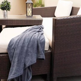 Tesso Toalla Medio Baño Microfibra Super Absorbente Suave Gris Liso