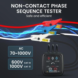 EITAI1000C Non-Contact Phase Sequence Tester, AC 70V-1000V, Φ0.6inch/16mm, Manufacturer Direct Sales, Phase Rotation Meter