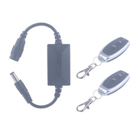 MANGOOD DC 3.6V-24V 5V Wireless Remote Control Switch 5.5mm x 2.5mm Plug Male Female 2 Transmitter 1 Receiver 12V Remote Switch for LED Light, Strip Fan Camera (DC 5.5*2.1mm 3.6V-24V/ 2* Controller)