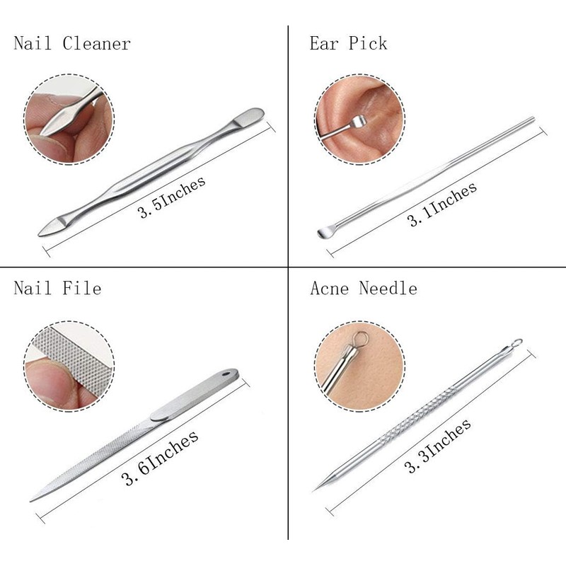 Kit de manicura profesional de acero inoxidable Keiby Citom KC957121