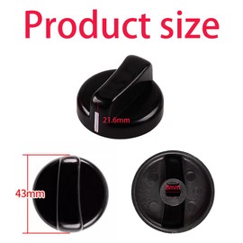 4 Pieces Heater Replacement Parts,D-Shape Heater Knob Universal,Control Knob for Patio Heater Gas Fireplace Fire Pit,Easy to Install for Most Patio Heaters and Gas Fireplaces(Black)