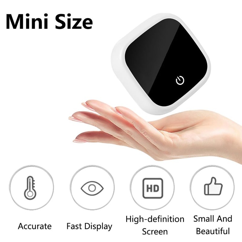 LED Aquarium Thermometer, Mini Wireless Digital Thermometers Touch Button, Energy-Saving