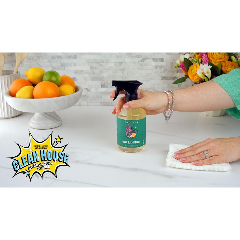 Caldrea Multi-surface Countertop Spray Cleaner, made with birch bark, Orange