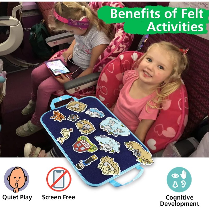 CHEFAN 12 Pack Felt Storyboard Pieces for Toddler, Flannel Board