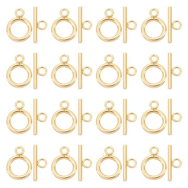 UNICRAFTALE Approximately 20 Pairs Toggle Clasp, OT Clasp, Ring, T-Shaped,