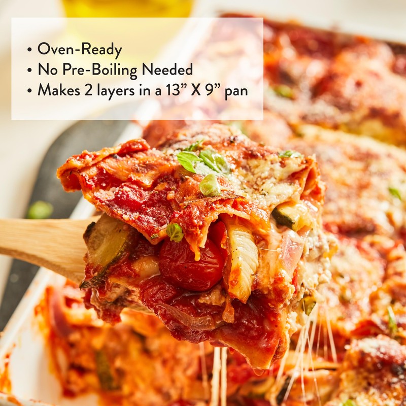 DeLallo Gluten Free Lasagna Noodle Sheets, 8.8 Ounce Box, (6