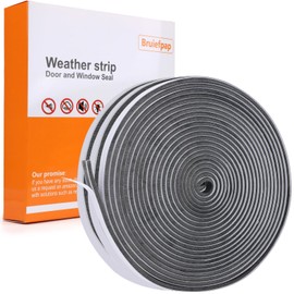33.3FT Upgrade Self-Adhesive Weather Stripping for Sliding Windows and Door Frames, Brush Seal Strip for Soundproofing, Dustproof, Waterproof, and Windproof (Grey, 0.35" Wide x 0.2" Thick)